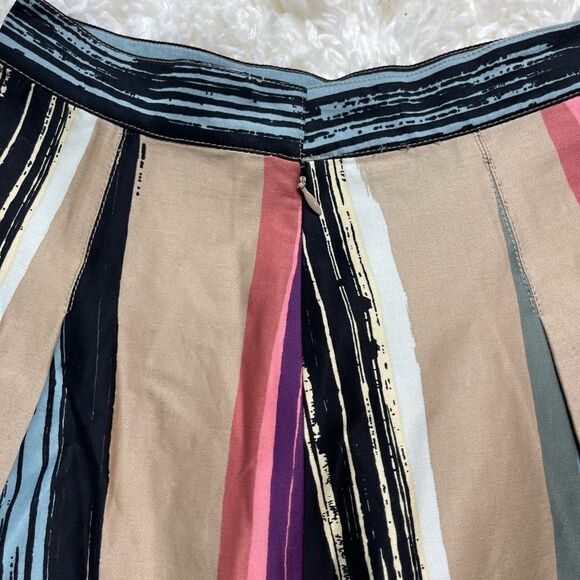Anthropologie Corey Lynn Calter Pleated Artistic Striped Skirt - Picture 5 of 6